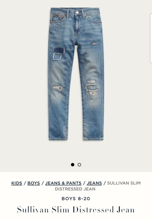 Ralph Lauren polo jeans big kids 破損補 