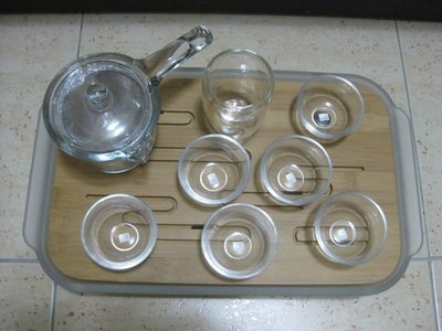 楠木 茶盤 304不銹鋼 耐熱玻璃 9件式茶具 泡茶 組合