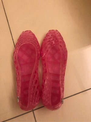 法國 Méduse 幾何簍空粉色魚口雨鞋 涼鞋 洞洞鞋