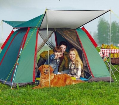 『格倫雅品』探險者全自動帳篷戶外二室一廳3-4人加厚防雨2人單人野外露營野營促銷 正品 現貨