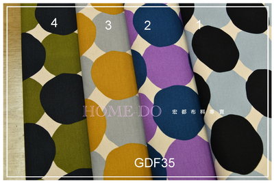 [純棉防潑水酒袋布] GDF35 普普風大點點 包包 衣物純棉拼布袋物 環保袋帽子 傢飾布