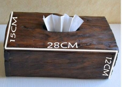 日本進口 天然實木木頭製 歐式 自然風格 民宿客廳面紙盒紙巾盒衛生紙盒送禮物禮品