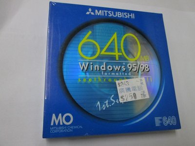 【DEC18F1】《三菱Mitsubishi 640mb MO 空白片》全新│未用過│未拆封