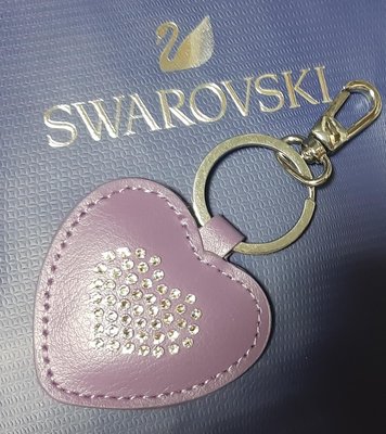 Swarovski 施華洛世奇 吊飾 鑰匙圈 愛心 紫色
