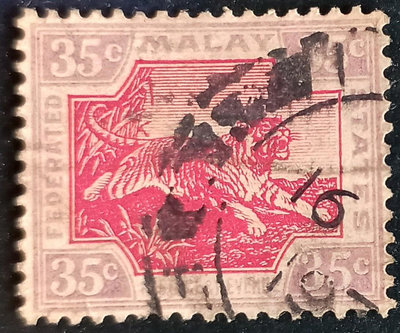 [QBo小賣場] 馬來亞 1906-22 虎 1枚 #935