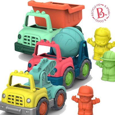B.Toys 捲袖子工程小隊 小車車 §小豆芽§ 美國【B. Toys】捲袖子工程小隊 Wonder Wheels系列
