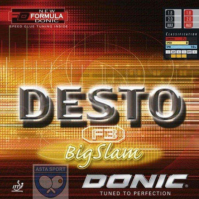 【精選好物】Donic Desto F3 Bigslam 橡膠賭乒乓球黑色代碼 123