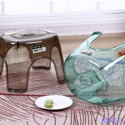Linの小鋪淋浴椅 浴室矮凳 透明 加厚 防滑 防潮 可疊放 水晶凳 兒童洗澡凳