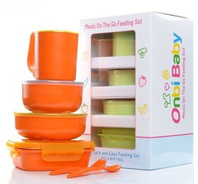 【BC小舖】(原價$2200)Onbi baby 歐比寶貝 不繡鋼餐具7件組/餐具組可分離式