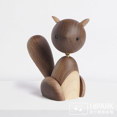 【18Park】木藝森活 squirrel  [ 木塑-松鼠-擺飾 ]