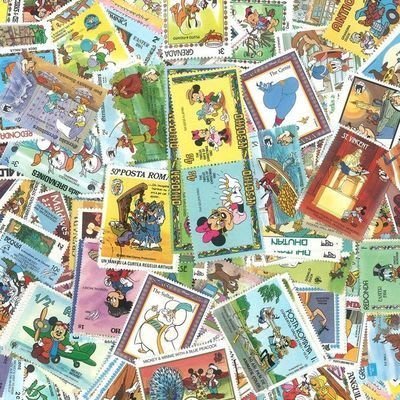 迪士尼郵票200枚不同 新票 隨機發貨 外國郵票 卡通 手~特價#促銷 #現貨