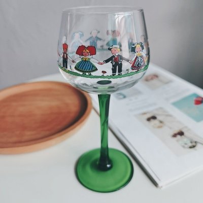 “正品”北歐ins風阿爾薩斯風格小人杯HANSI主題創意可愛卡通葡萄紅酒杯子