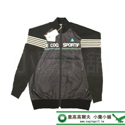 [小鷹小舖] Le coq sportif Golf 公雞牌 高爾夫 男仕 毛外套 舒適休閒 黑色