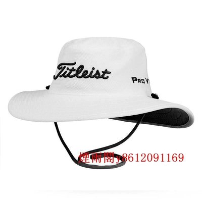 特賣-新品新品Titleist高爾夫球帽golf男士圓頂遮陽帽大帽檐防水漁夫帽子