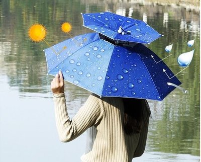 雙層防風防雨防曬傘帽