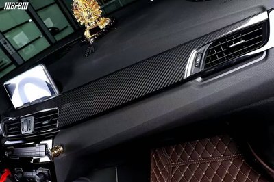 熱銷 汽車配件 適用寶馬新款X1 F49 F48碳纖維內飾貼件中控儀表臺排檔框車門面板