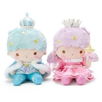♥小花花日本精品♥三麗鷗雙子星皇冠系列 布偶 娃娃組 盒裝絨毛玩偶娃娃組 ~3