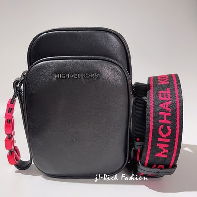 就愛精品店❤️ Michael Kors 專櫃款黑色真皮材質雙層方形斜背包-附提袋# 32T9UF5C0L
