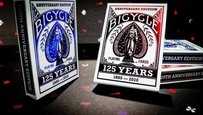 美國 Bicycle撲克牌 Bicycle125週年特別版紀念牌 ~ 復古燙金牌盒封面 ~ 古典撲克牌牌背