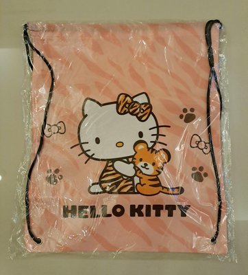 Hello Kitty雙繩環保不織布伸縮背包 長度約41 寬34公分 粉紅色 拍照略有色差 全新未拆