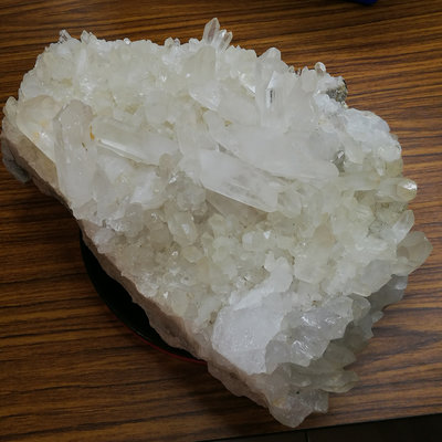 [友克鑫礦業]ac1421約重8.44kg-粗柱白水晶簇 水晶柱 原礦