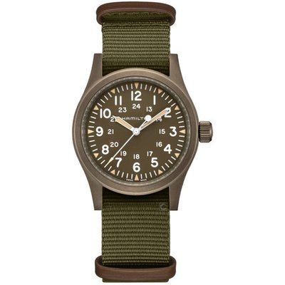 Hamilton漢米爾頓卡其野戰系列軍事手錶 H69449961 帆布