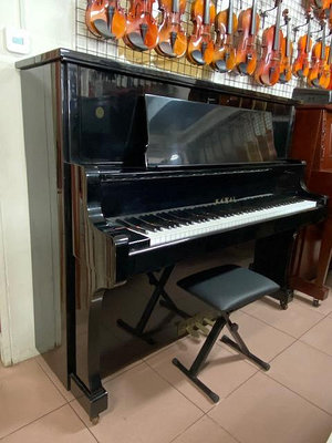 【名琴樂器】KAWAI US-50 鋼琴 - 黑色 (二手)