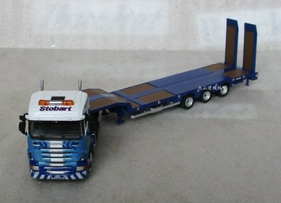 [丸山建機模型店]---SCANIA R560藍色拖板車 1/76模型