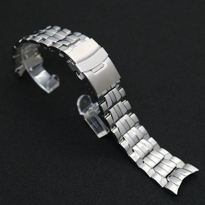 適配卡西歐EF-550 男手錶帶鋼帶實心不銹鋼錶鍊按扣手錶維修配件