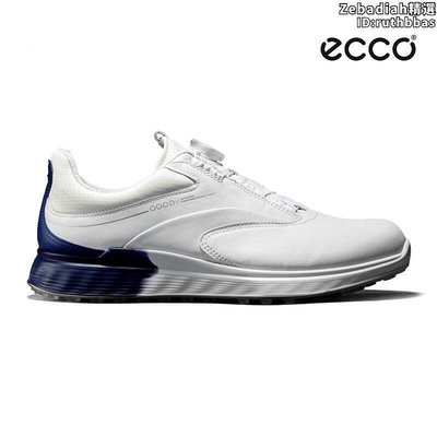 ECCO愛步運動鞋男 低幫防水透氣球鞋 高爾夫S3系列102954