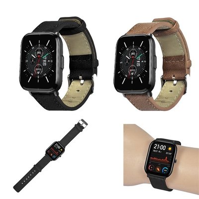 適用於 小尋手錶 Mibro Color 皮革 替換錶帶 真皮腕帶 替換錶帶 腕帶 手錶帶 替換帶