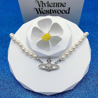 【現貨】正品代購Vivienne Westwood薇薇安西太后土星別針珍珠項鏈女