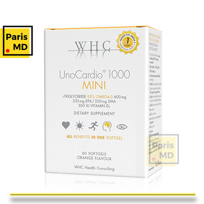 Paris MD💯比利時代購 WHC小金蛋高純度高含量DHA深海魚油60粒 Omega3 rTG結構