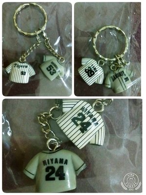東大居家-出清- Hanshin Tigers日本阪神虎隊39號+53號+24號棒球球衣造型鑰匙圈三款一套收藏出清品