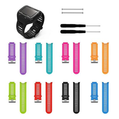 森尼3C-這用於佳明Garmin Forerunner 910XT手錶錶帶 矽膠替換腕帶 配備工具刀+螺絲 素面錶帶-品質保證