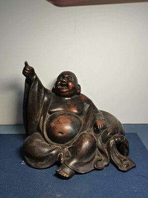 日本回流十斤重鐵鑄彌勒佛開心和尚布袋和尚指天和尚漿