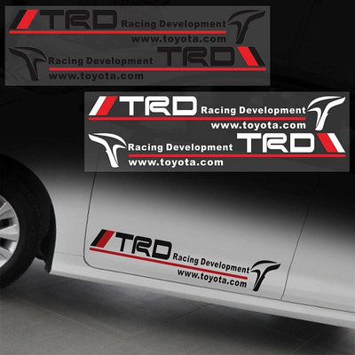 瑞祥汽配~m Toyota TRD 車貼車身改裝裝飾貼紙反光鏡銀鏡金貼