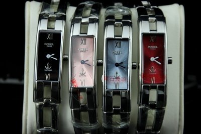 庫存出清nobel台灣本地品牌實心不鏽鋼錶帶高硬度sapphire藍寶石水晶鏡面常保如新,黑面