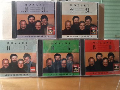 Alban berg qt,Mozart-String Quartet No.14-23,阿爾班貝爾格四重奏團，演繹莫扎特-第14-23號弦樂四重奏，5CD。