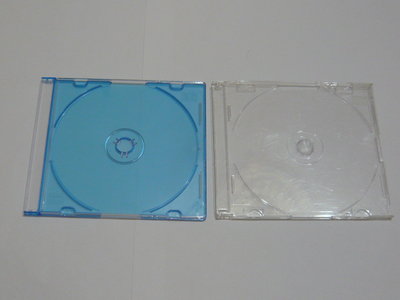 透明 雙色 光碟盒 CD盒DVD盒 單片裝 透明3片 水藍色6片 共9片 不拆售