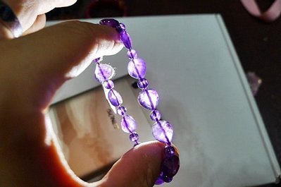 雷藏^^頂級天然紫水晶 愛心 手鍊 手排 10mm 翡翠 冰種 瑪瑙 水晶 財富/品質保證卡/可開光