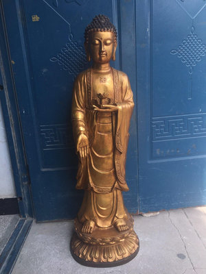 純銅佛像，高1米2，寬40厘米，厚33厘米，大概重60斤，360036886【萬寶樓】古玩 收藏 古董