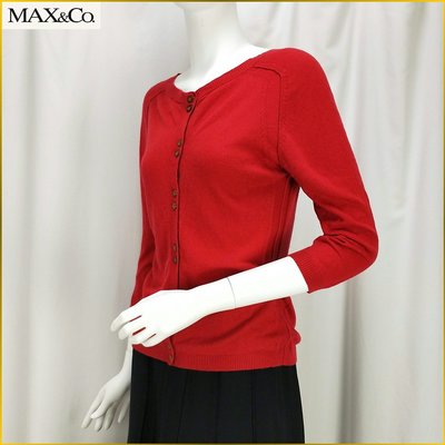 日系品牌 MAX&Co. 薄針織外套 女 M號 排扣設計 針織毛衣 七分袖薄外套 針織衫外套 毛衣 A2F12M