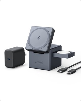 【樂活時尚館】Anker 3-in-1 Cube with MagSafe三合一充電魔方 多功能旅充iPhone 14