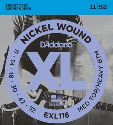 【華邑樂器36766】D'Addario EXL116 電吉他弦 (11-52 DAddario)
