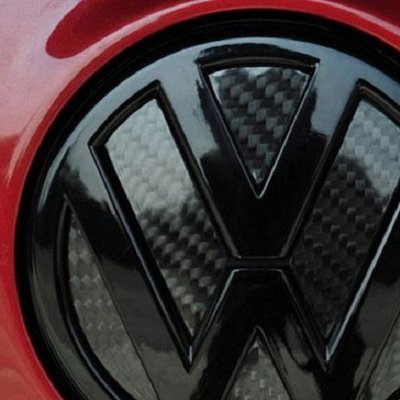 VW LOGO 後行李箱貼紙 碳纖立體水晶標誌 polo golf tiguan Beetle passat A0330