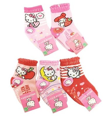 【傳說企業社】 Hello Kitty 美樂蒂兒童襪 寶寶 月亮 愛心 草莓 SANRIO 三麗鷗 寶寶 卡通襪 長襪