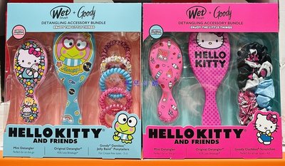 美兒小舖COSTCO好市多代購～Wet Brush Hello Kitty and Friends 梳子髮飾組(1盒裝)