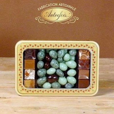 阿宓鋪子 法國進口禮品Autrefois可麗頌橄欖黑巧克力混裝禮盒 點心250g