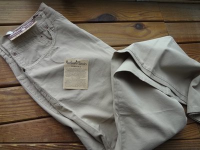 Marlboro Classics MCS全新品萬寶路經典早期突尼西亞製仿舊款米色純棉休閒褲W31 L36(1211)